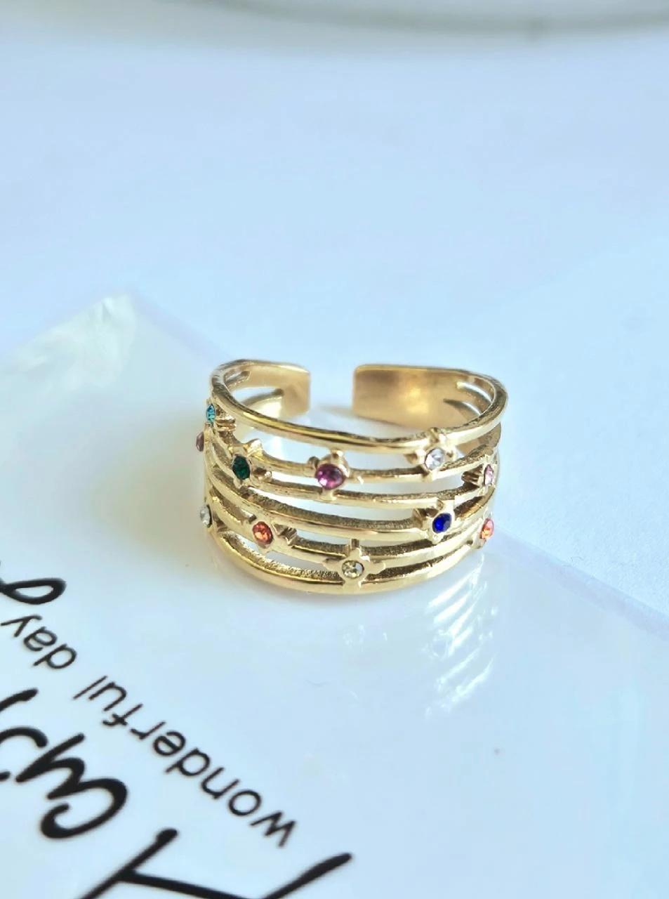Anillo multicolor de acero inoxidable – photo 2